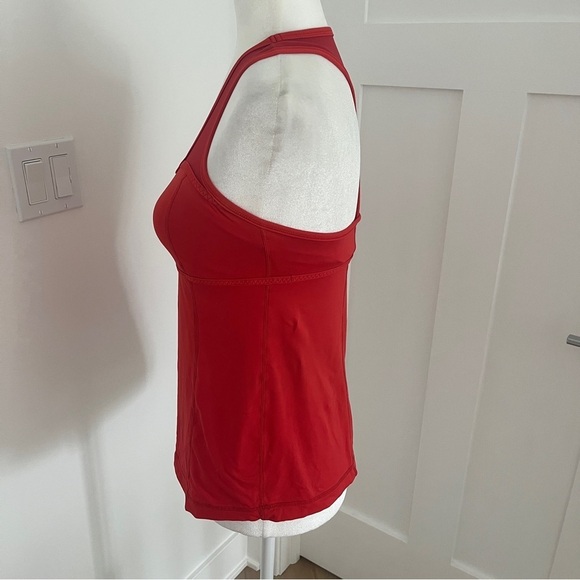 Lululemon Scoop Neck Tank Love Red Sz 6 Flawed *B15 - Picture 4 of 7